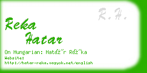 reka hatar business card
